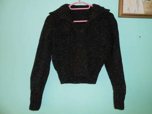 Vintage Black and Multi coloured fibre jersey (Small) 1980's